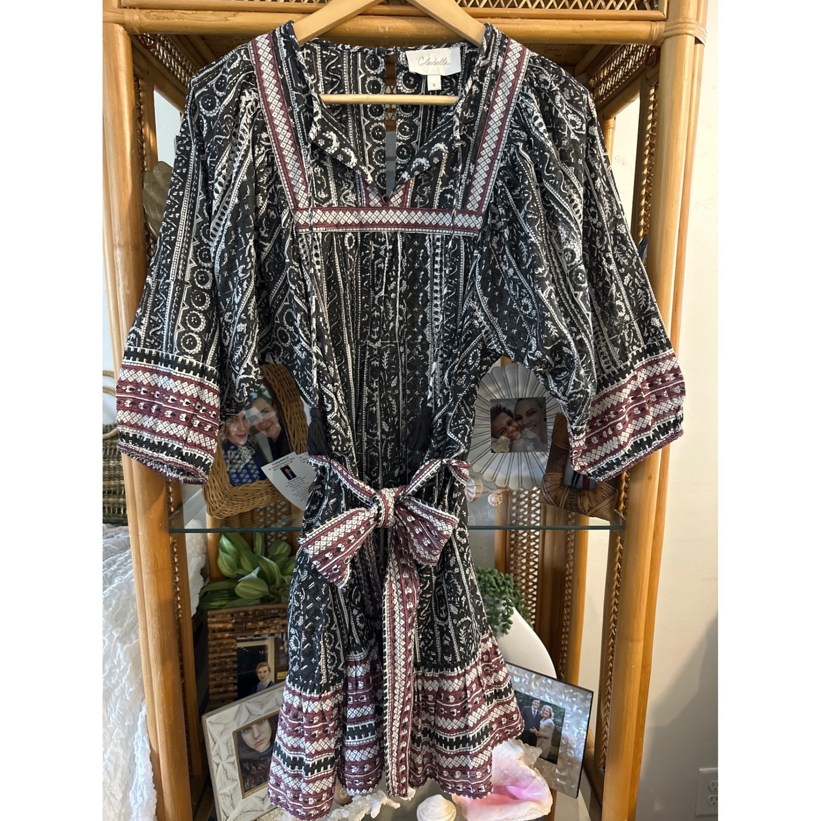 Cleobella Magdalena Mini Dress. 100% Cotton. Size S
